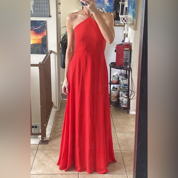Red backless maxi - Picture 2 of 7